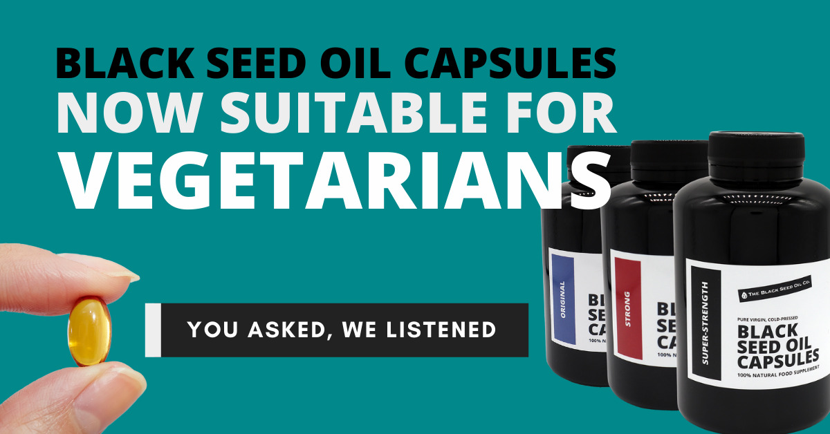 NEW: VEGETARIAN BLACK SEED OIL CAPSULES!